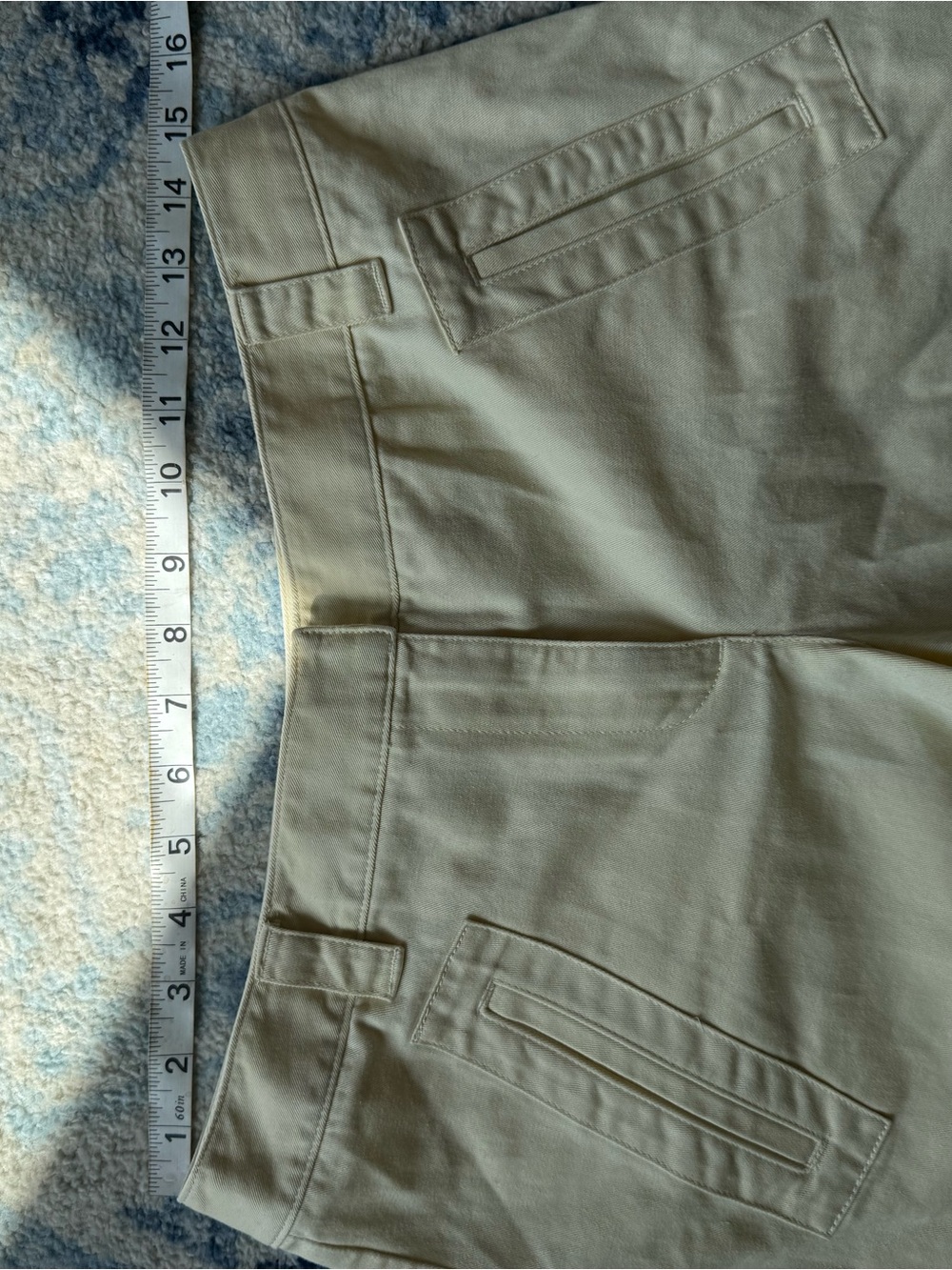 LOFT Yellow butter Cream Bermuda Chino Shorts with Welt Pockets - Picture 8 of 10